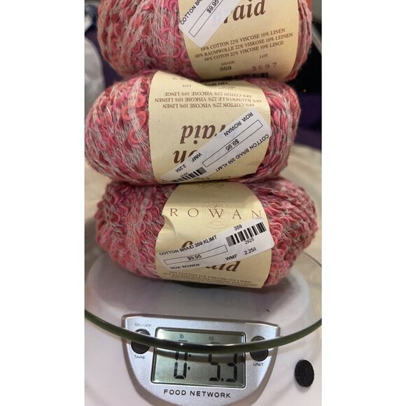 3 Skeins Discontinued Rowan Cotton Braid Super Bulky Wt. Color 359 Dye Lot 2925 - Picture 4 of 4